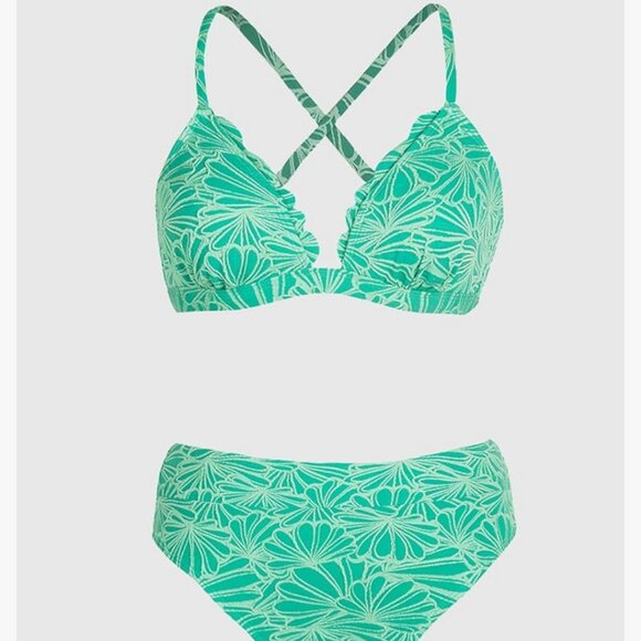 Green on Green high waisted two piece - Picture 7 of 9